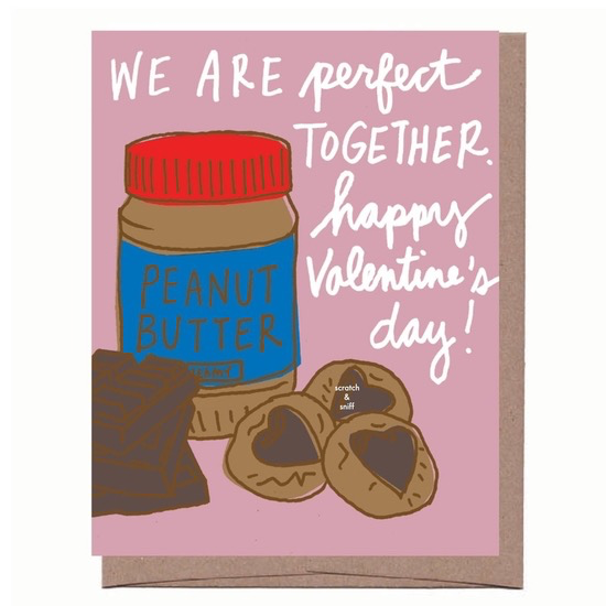 Peanut Butter and Chocolate Scratch and Sniff Valentine Card