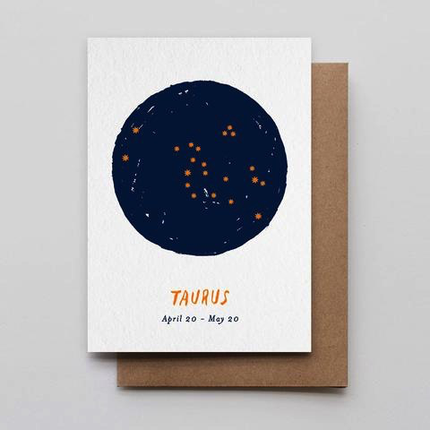 Taurus Constellation Birthday Card