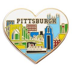 Pittsburgh Heart Enamel Pin
