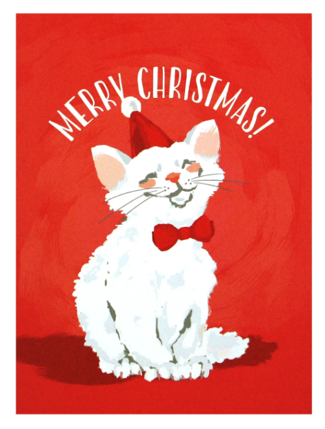 Merry Christmas Cat Card