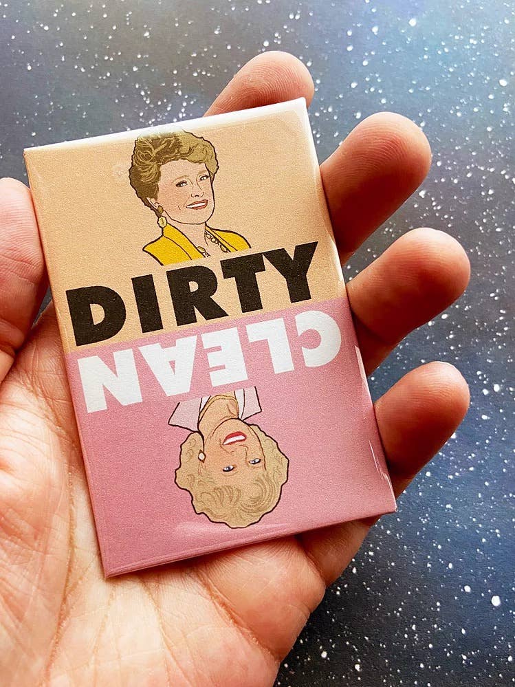 Rose and Blanche Dirty/Clean Dishwasher Magnet
