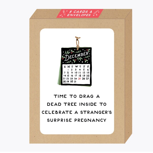 Boxed Surprise Pregnancy Holiday Card