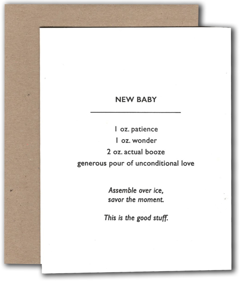 New Baby Cocktail Card