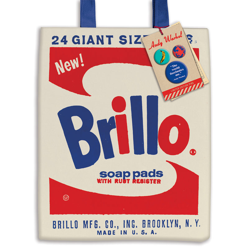 Andy Warhol Brillo Tote Bag + Pins