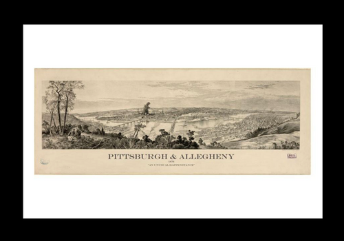 A Monster in Old Pittsburgh Print