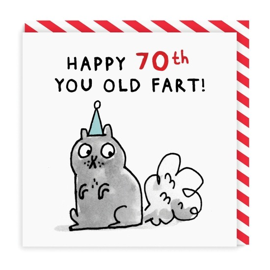 70 Old Fart Square Greeting Card