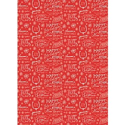 Holiday Red Chalkboard Wrap Paper Sheet (pick up only)