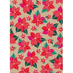 Graphic Poinsetta Wrap Paper Sheet (pick up only)
