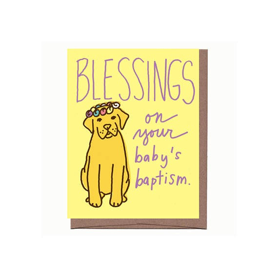 Baptism Pup Baby Card