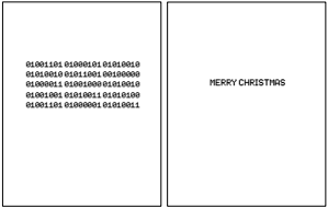 Binary Merry Christmas Card