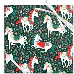Holiday Unicorn Wrap Paper Sheet (pick up only)