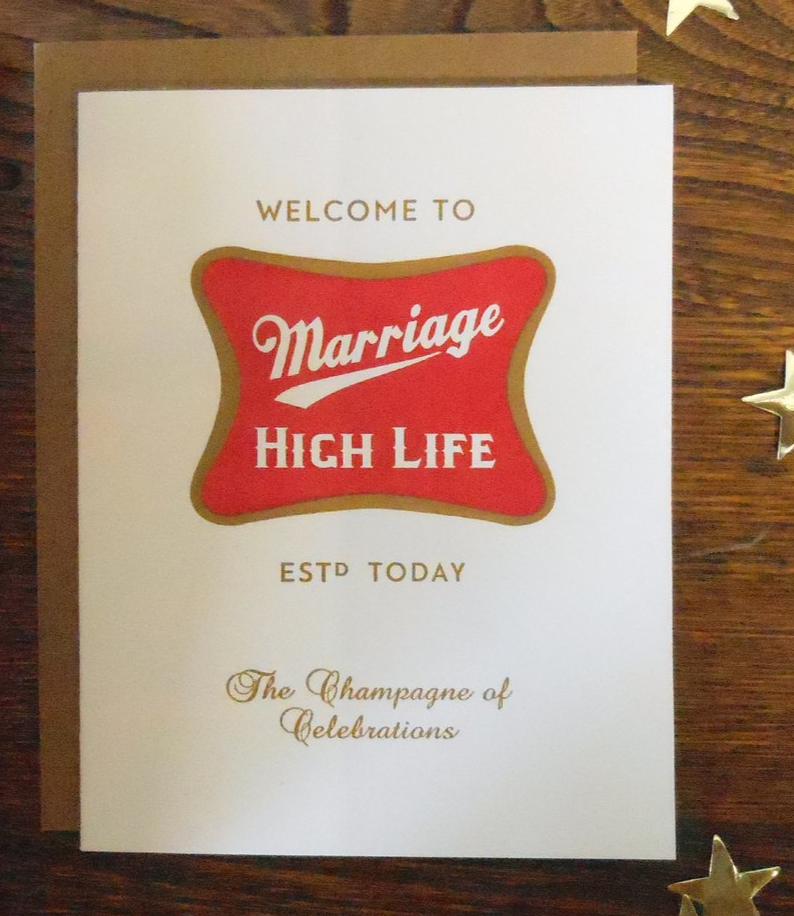 Marriage High Life Wedding Card