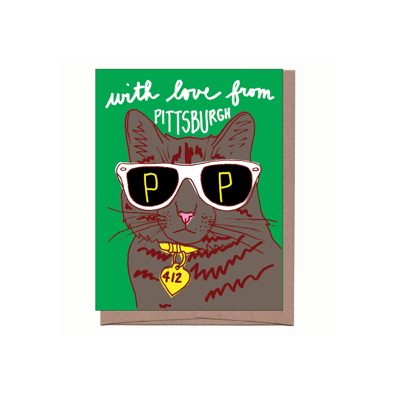 With Love From Pittsburgh Card (Cool Cat)