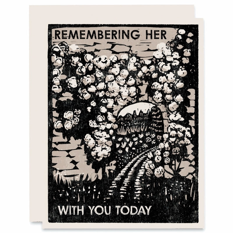 Remembering Her With You Today Sympathy Card