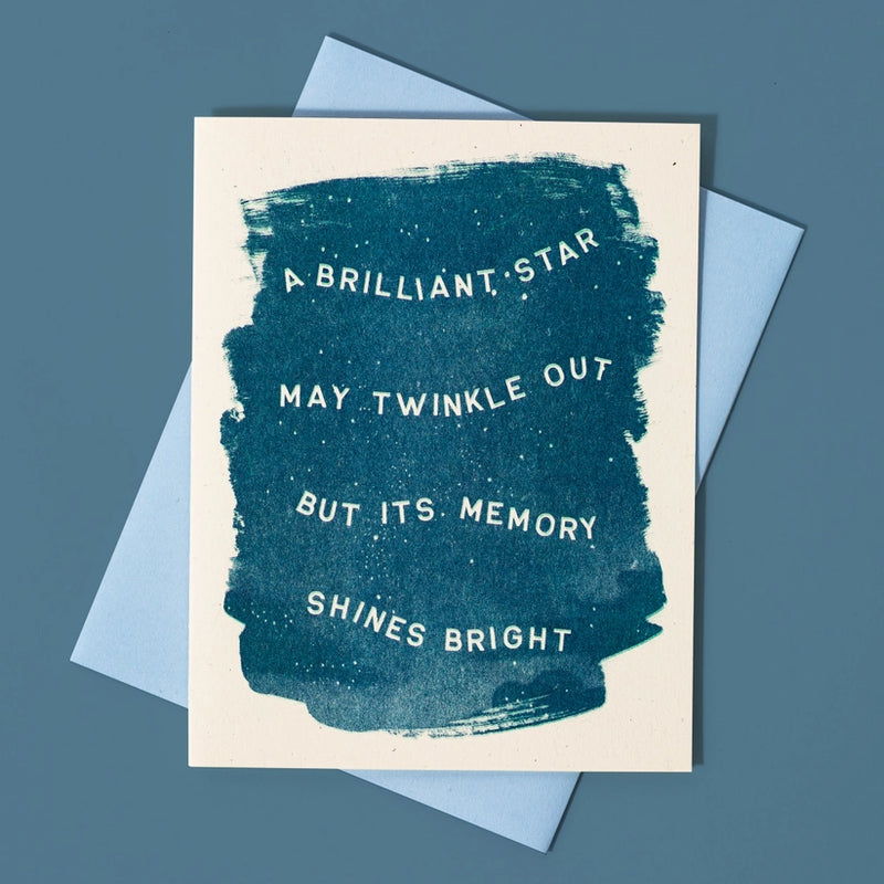 A Brilliant Star May Twinkle Out Sympathy Card