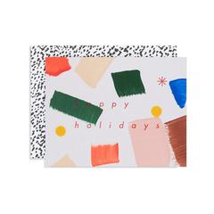 Holiday Confetti Hand Painted Card