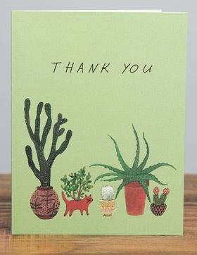 Cactus Thank You Card