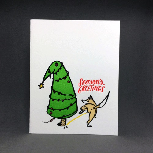 Dog Tree Holiday Card