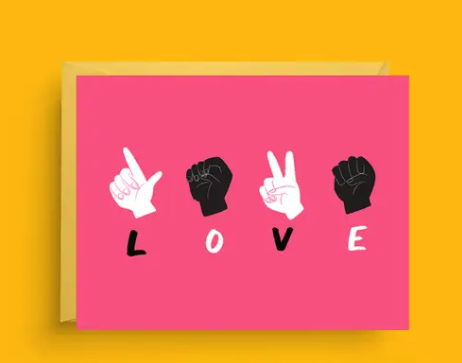 (Black Lives Matter) ASL Love Card