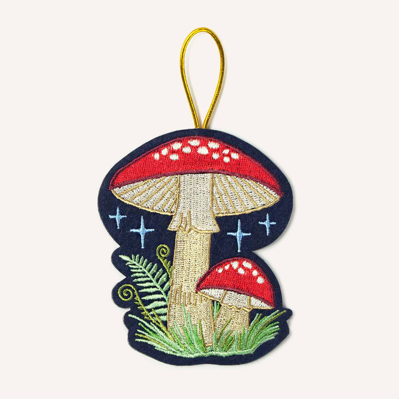 Mushroom Fern Ornament