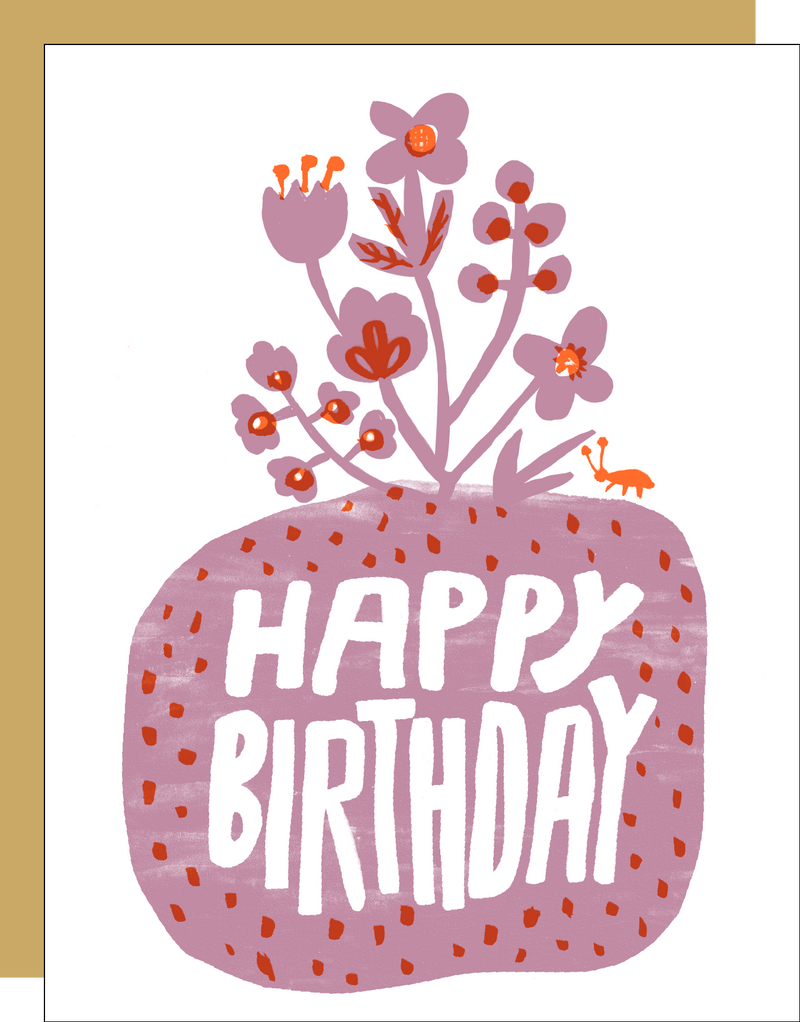 Roots Floral Birthday Card