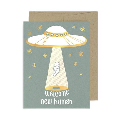 Welcome New Human Baby Card