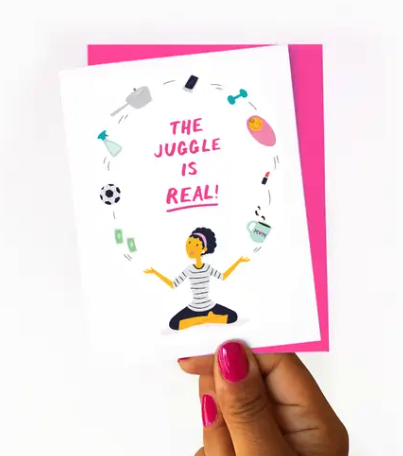 The Juggle is Real Baby Card