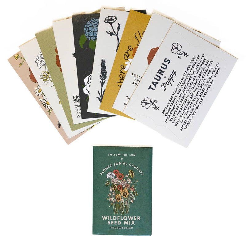 Flower Zodiac Sticker Card Set - Taurus