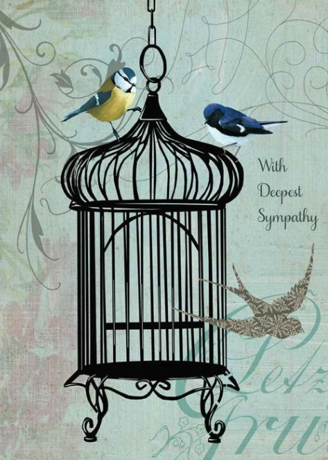 Birdcage Sympathy Card