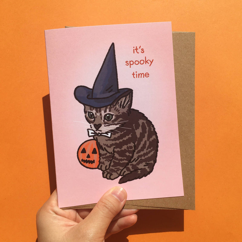 Spooky Time Cat Card