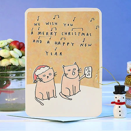 Caroling Cats Card