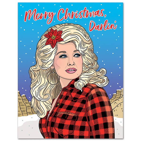 Dolly Merry Christmas Darlin' Card - 8 Pack