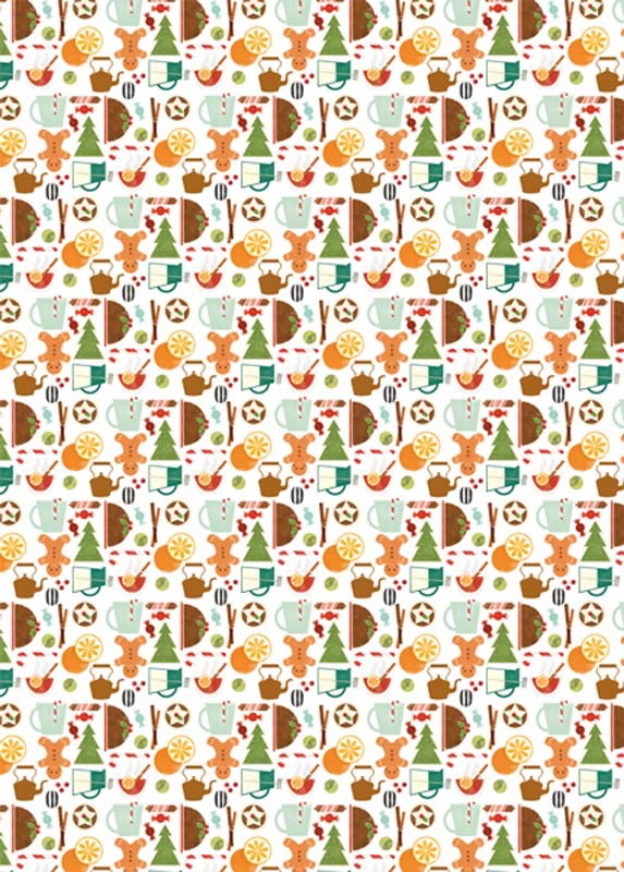 Christmas Treats Wrap Paper Sheet (pick up only)