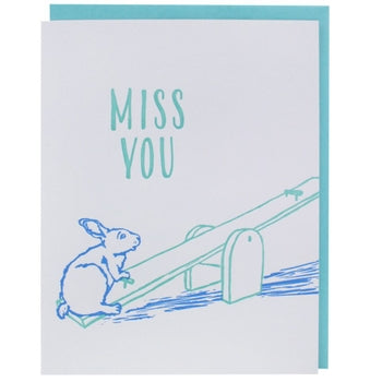 Lonely Seesaw Missing You Card