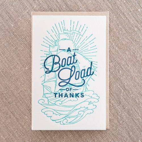 Boatload Of Thanks Card