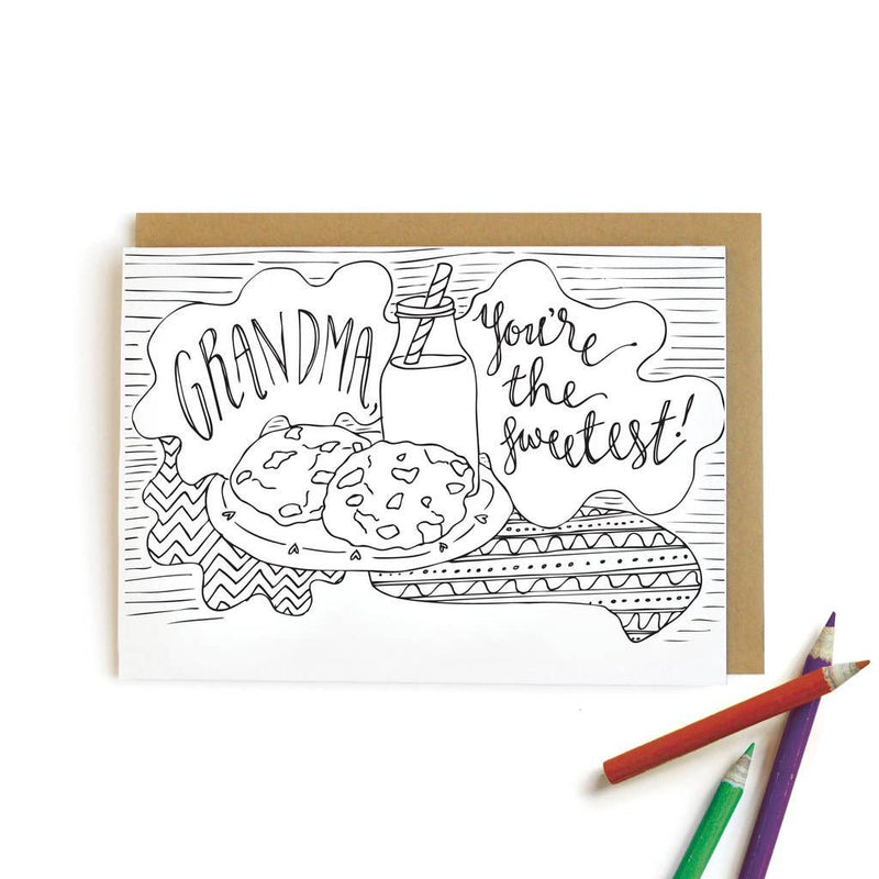 Cookies Grandma Coloring Card