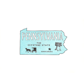 Pennsylvania State Print: The Keystone State