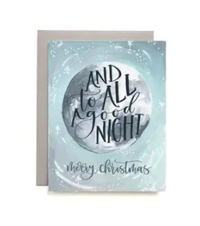 Christmas Moon Holiday Card