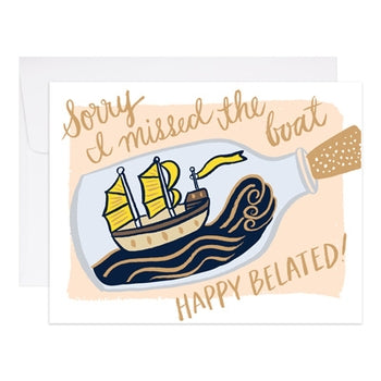 Missed The Boat Belated Birthday Card