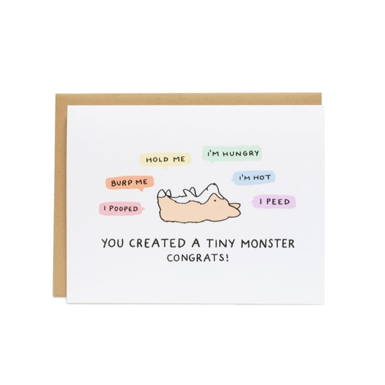Congrats Tiny Monster Card
