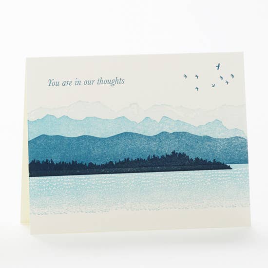 In Our Thoughts Mountains Card
