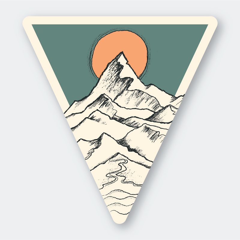 Tri Mountain Sketch Sticker