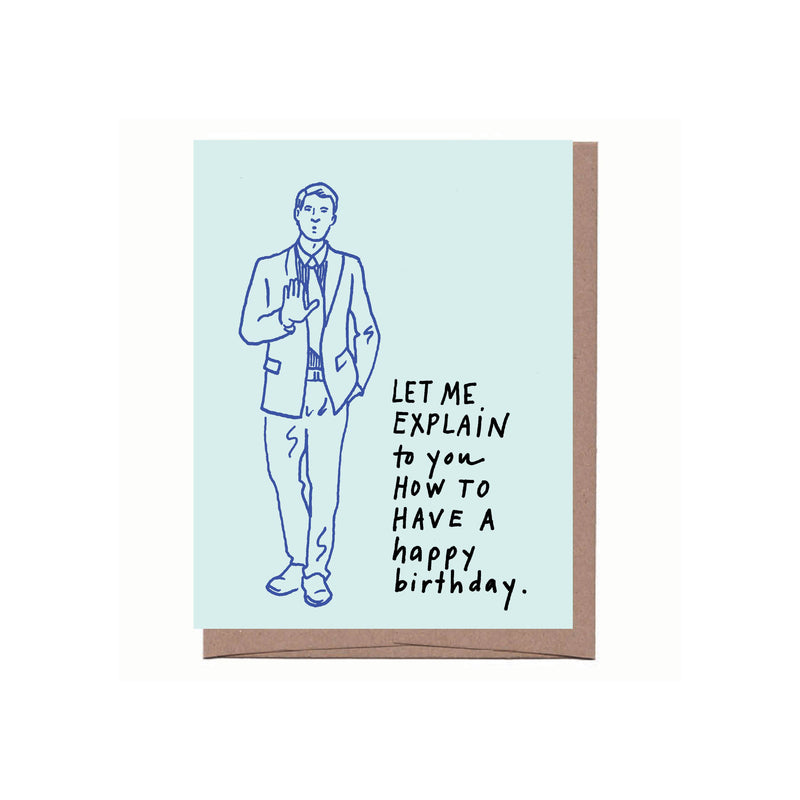Mansplaining Birthday Card