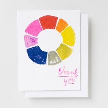 Thank You Color Wheel Risograph Card