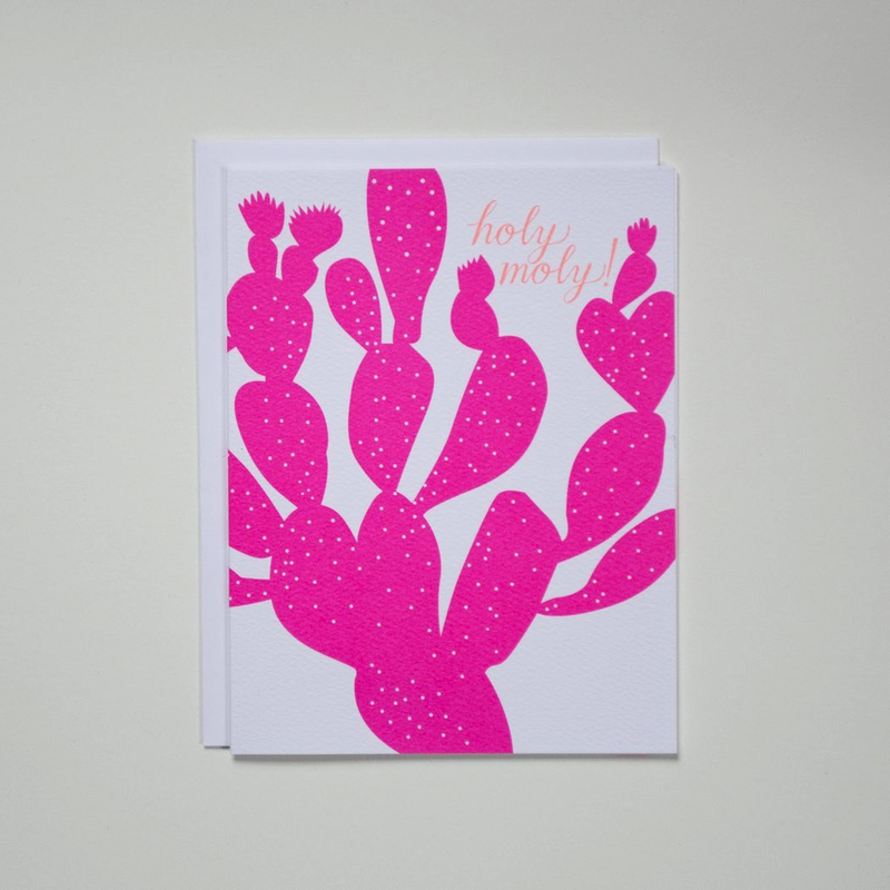 Holy Moly Neon Cacti Card