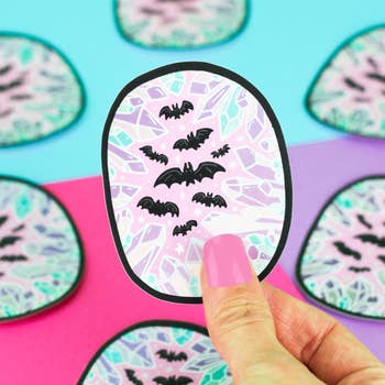 Crystal Cave Bats Holographic Vinyl Sticker
