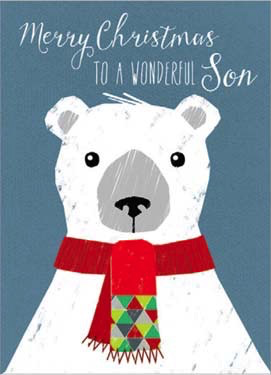 Polar Bear Son Holiday Card