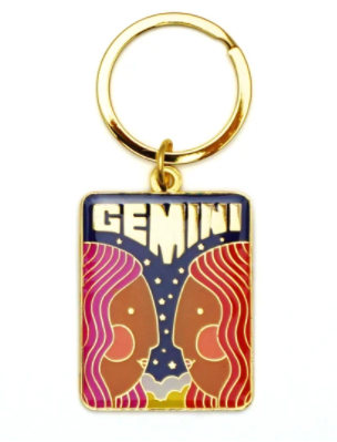 Gemini Zodiac Keychain