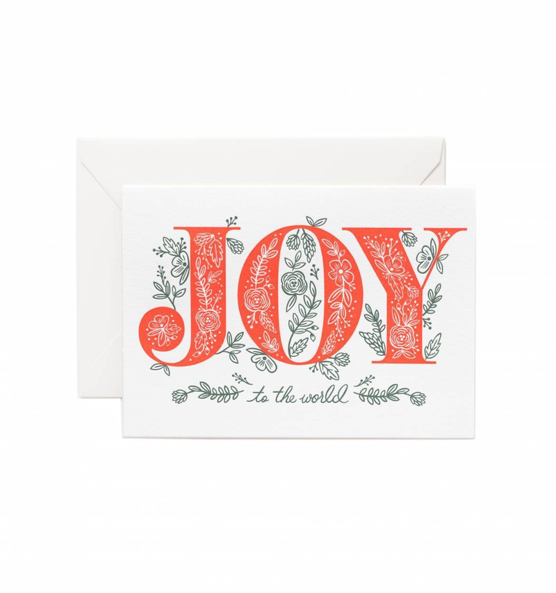 Joy Letterpress Holiday Card