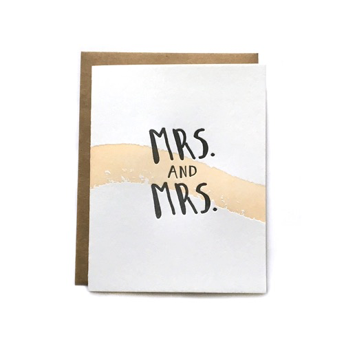Mrs. and Mrs. Wedding Card
